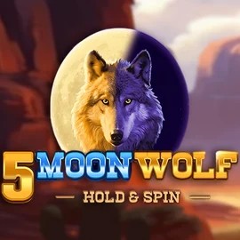 5 Moon Wolf slot logo by Apparat Gaming at Quickbet casino