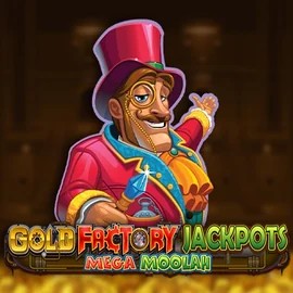 Gold Factory Jackpots Mega Moolah casino game by Aurum Signature Studios – featured logo at Quickbet casino